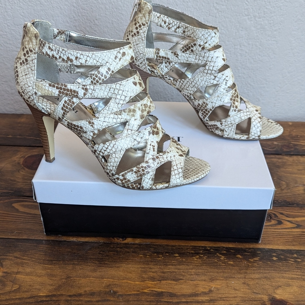 Alfani Snake Skin Caged Heel Sz 10